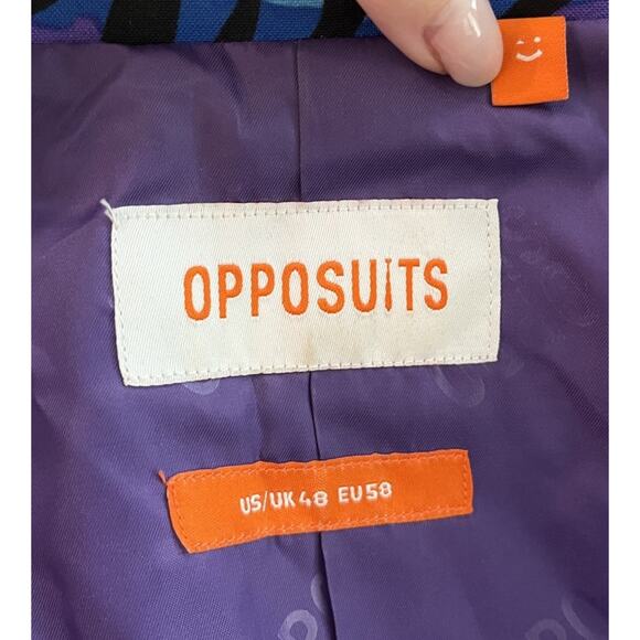 Opposuits Wild Rainbow 3 Pc Men's Summer Suit - Size Jacket: 48 Shorts: 48 - Picture 4 of 10